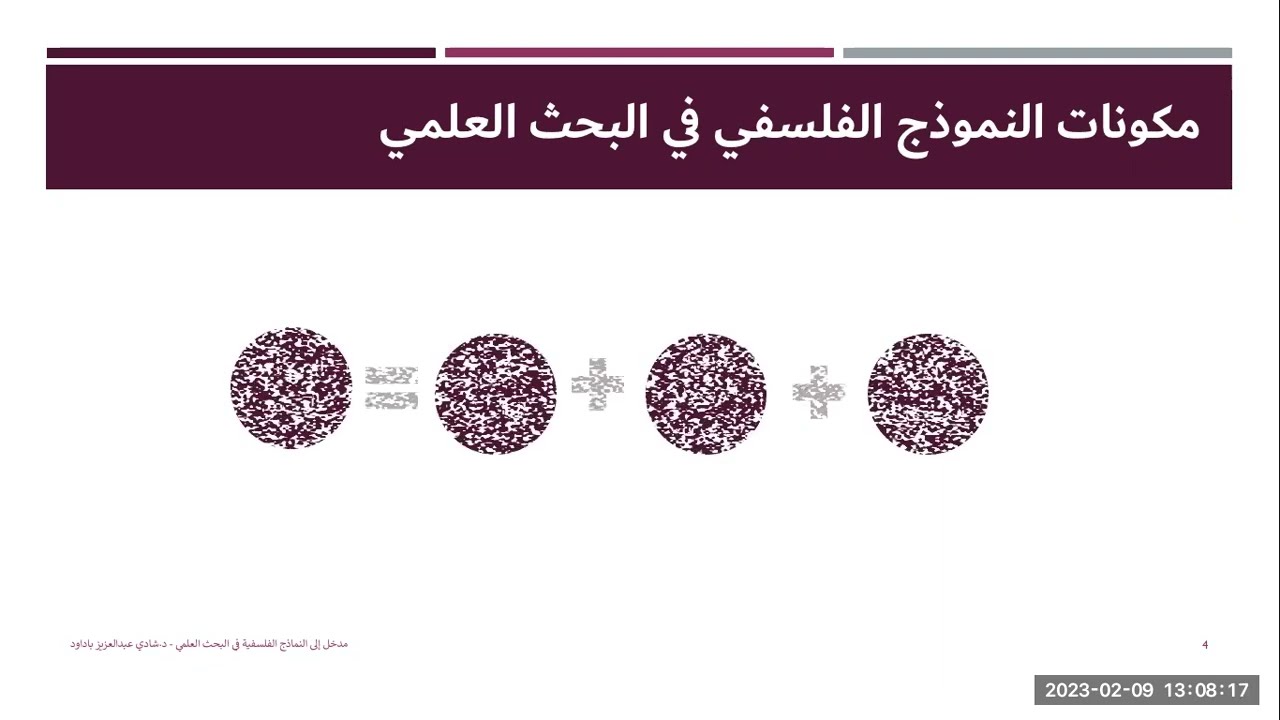 مدخل إلى النماذج الفلسفية في البحث العلمي مع د. شادي باداود