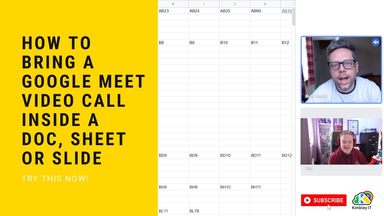 How to bring a Google Meet video call inside a Google Doc, Sheet or Slide