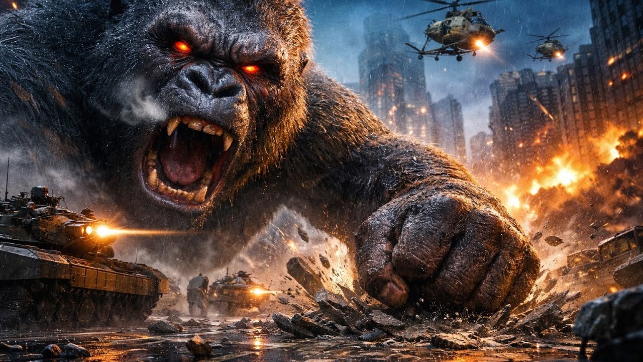 Colossal Gorilla Rampage in New York City | Realistic CGI Destruction | Monster vs Defense Forces 