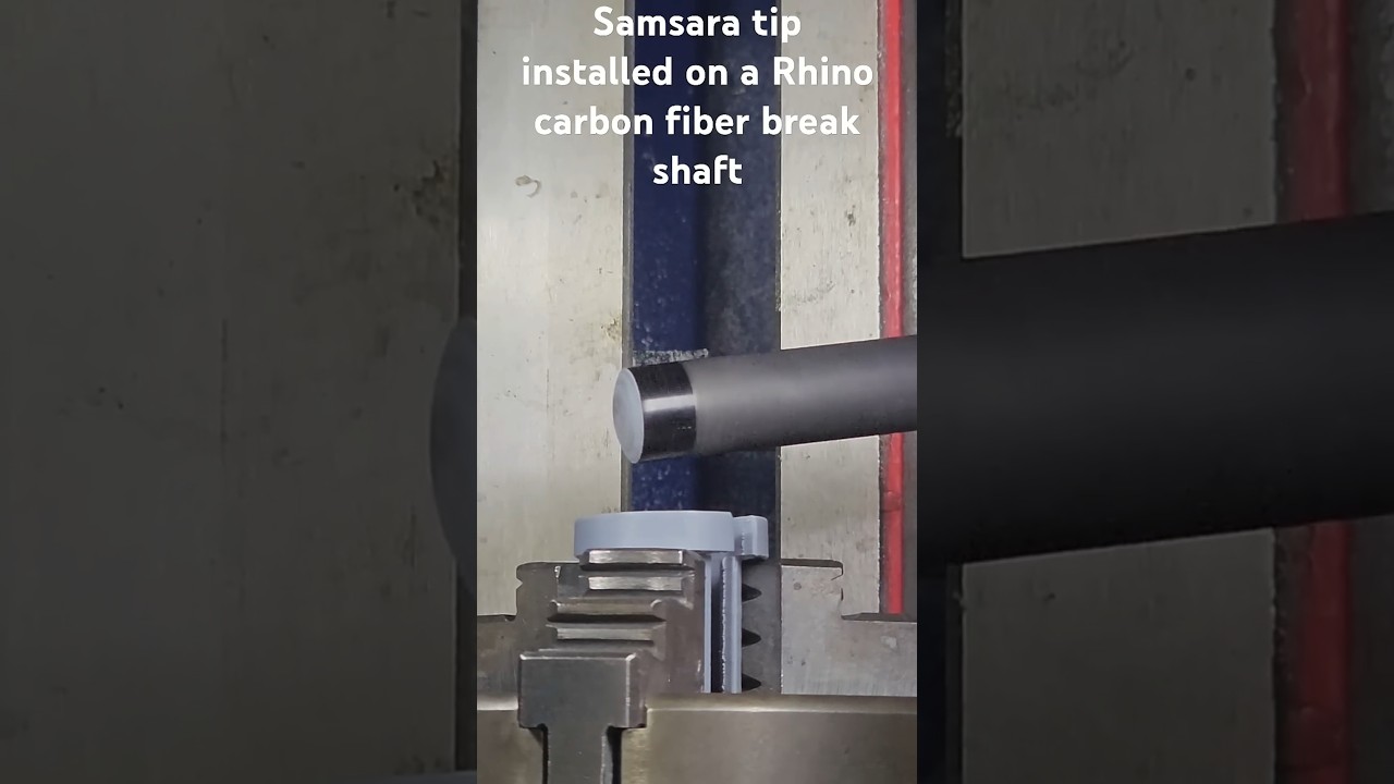 Samsara tip install on a Rhino carbon fiber break shaft