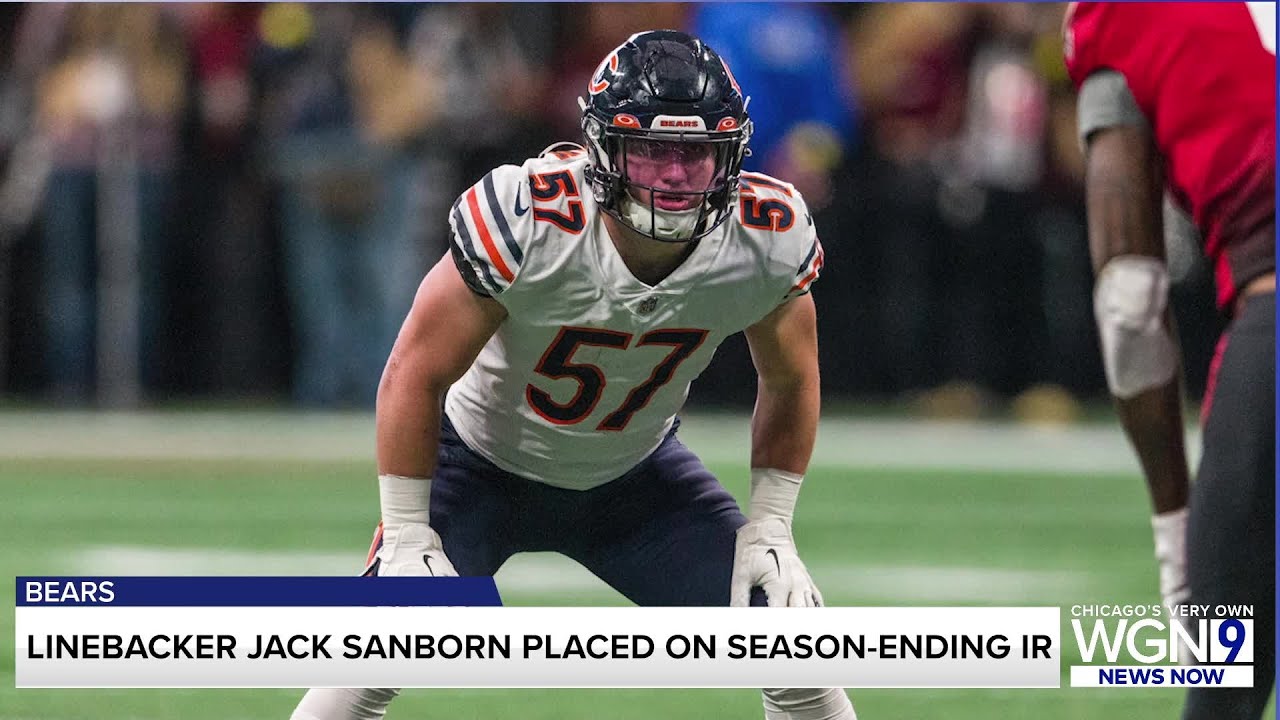 An ankle injury ends Jack Sanborn's first season with the Bears a little early