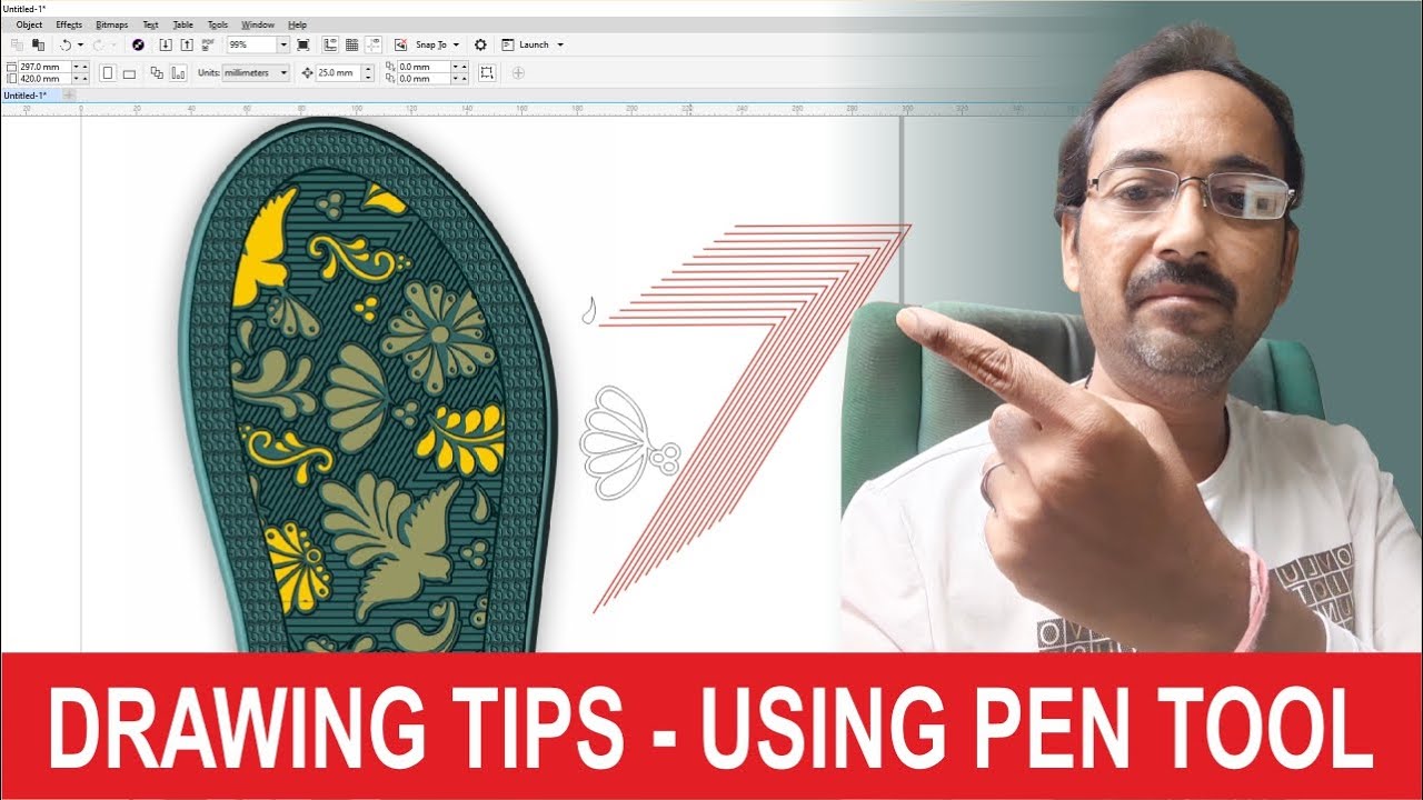 How to Use Pen Tool in CorelDraw in Hindi | Tracing trick