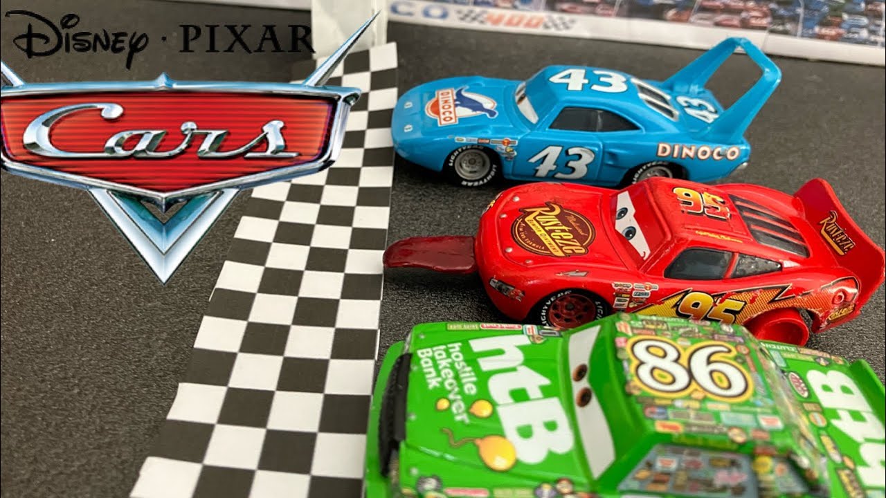 ディズニー ピクサー カーズ ベスト ストップモーション コマ撮り 最初のレースシーン再現#2 Dinoco400