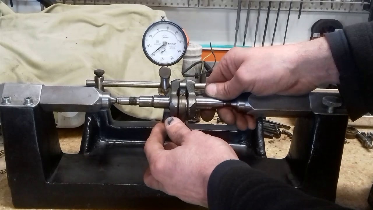 láncfűrész főtengely centírozása./crankshaft centering/