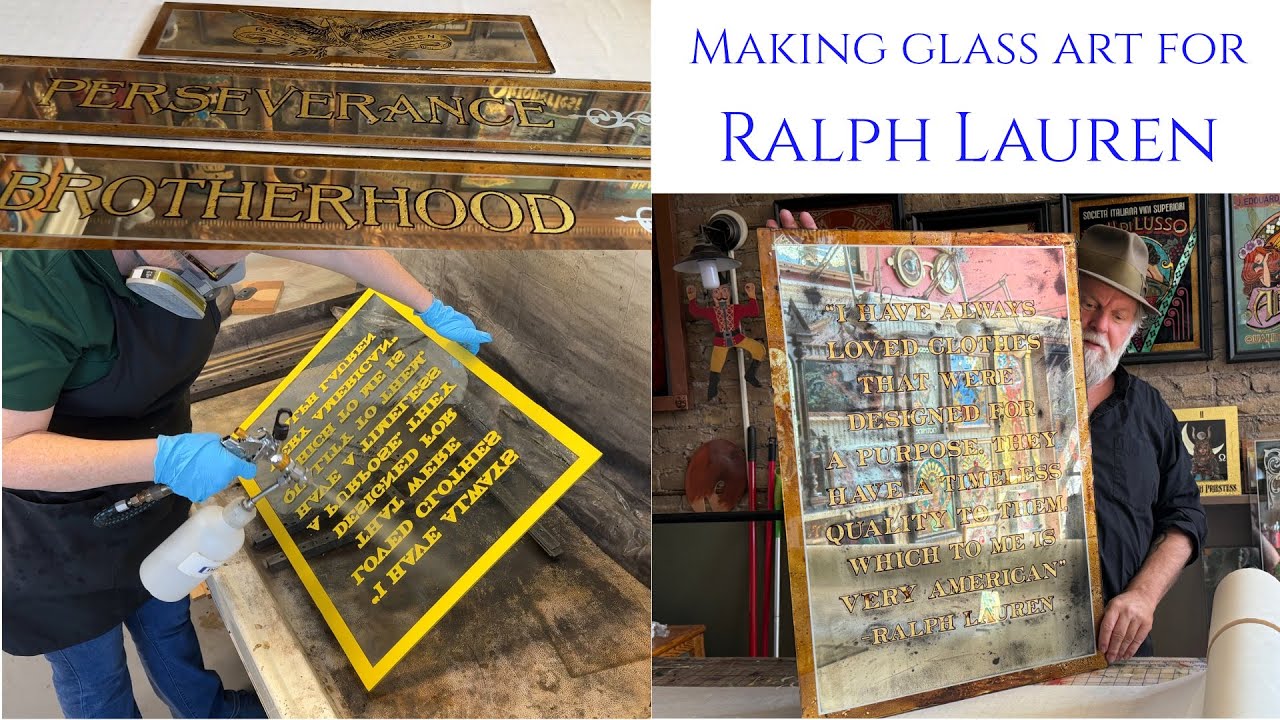 Spray Silvering Signs for Ralph Lauren
