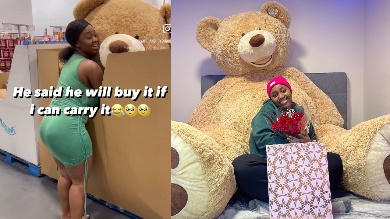 SURPRISING MY GIRLFRIEND WITH A GIANT TEDDY |EMOTIONAL🥺😍🧸