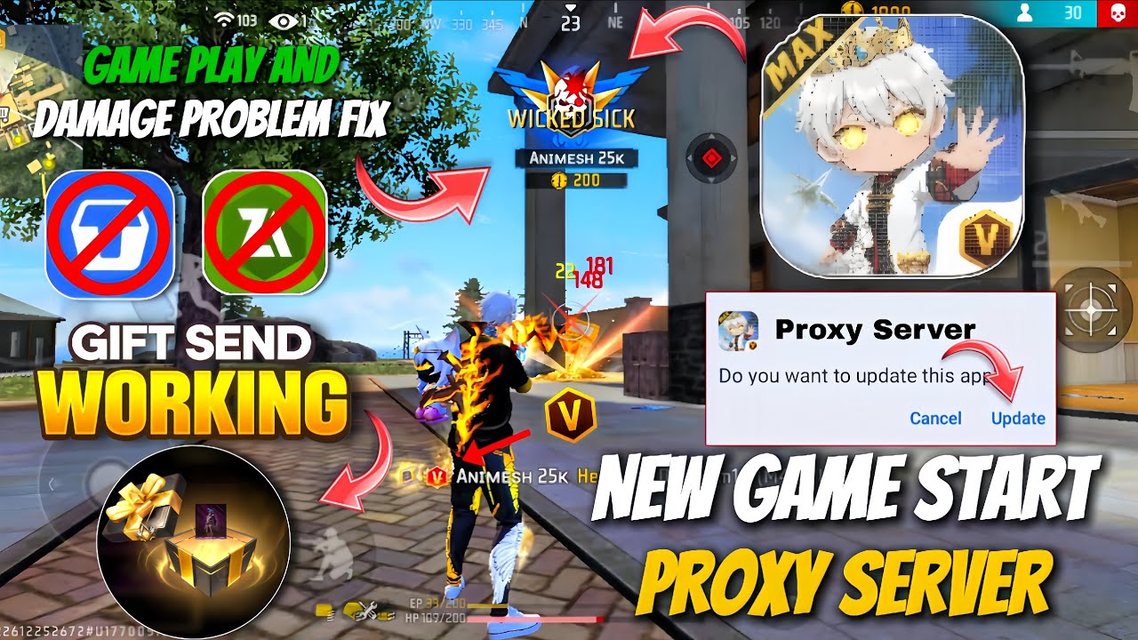 GAME START | GIFT SENDING 🎁 PROXY SERVER | NEW OB53 UPDATED PROXY SERVER | HOW TO DOWNLOAD 