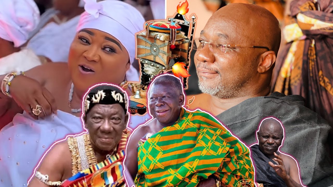 WOW! SILVER STOOL OCCUPANT NEW ASANTE MAMPONGHENE, MAMPONG HEMAA & NANANOM WARMLY EMBRACES EACH …