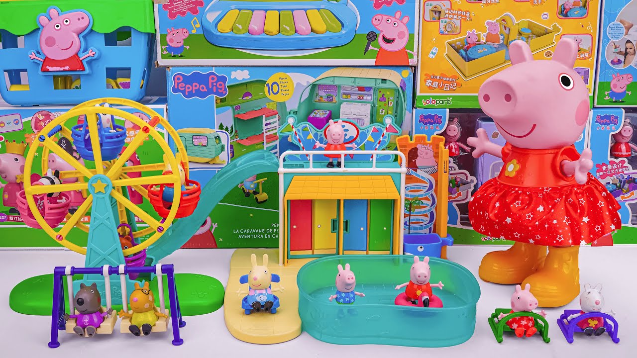 98 Minutes Satisfying with Unboxing Peppa Pig Peppa's Waterpark & Ferris Wheel Playset ASMR