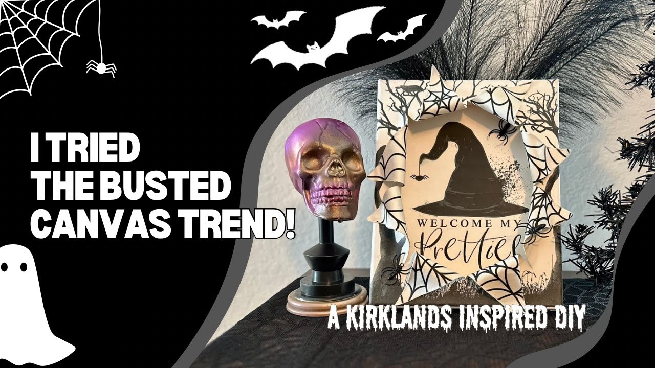Halloween Busted Canvas DIY | My Creepy Take on the Popular Trend!