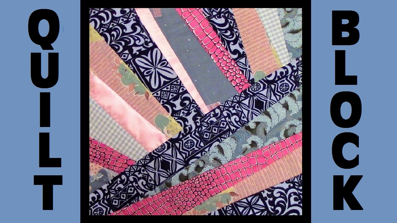 Quilt Block Party - Block 5: Dizzy Diagonals - Crazy Quilt Block Tutorial