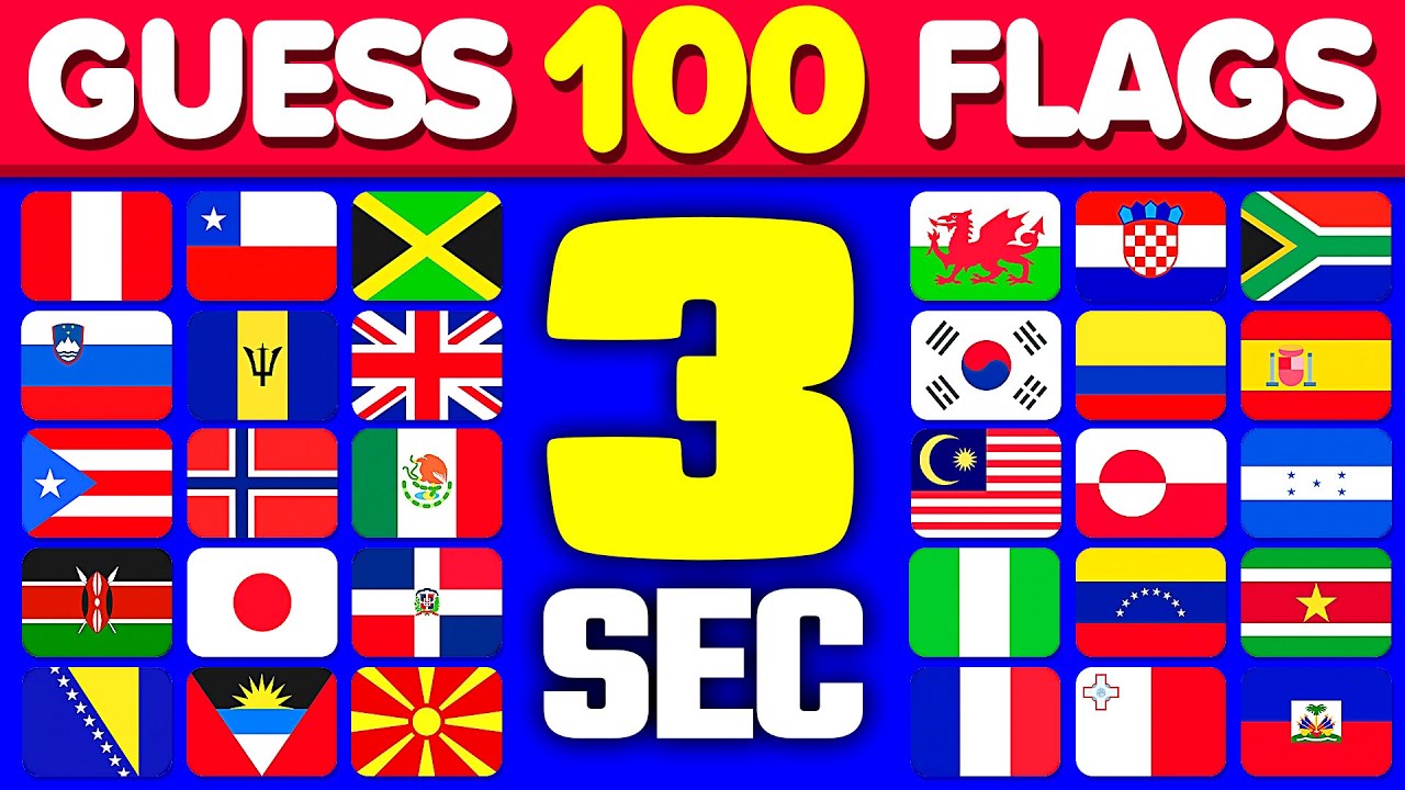 GUESS 100 FLAGS IN 3 SECONDS 🧠🌎
