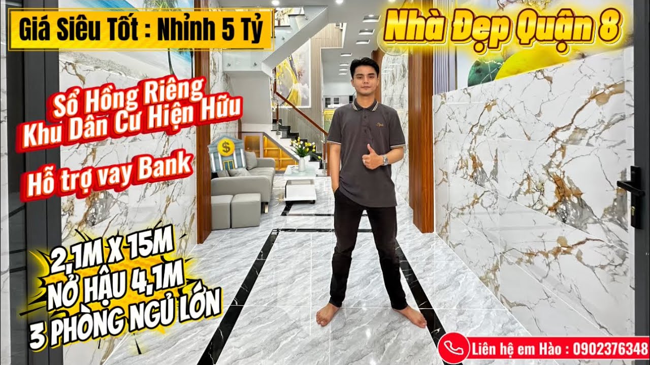 Nhà Đẹp Quận 8 || Mua Nhà Đón Tết || Phạm Thế Hiển || Nhà Siêu Dài || Giá Thương Lượng Chính Chủ 