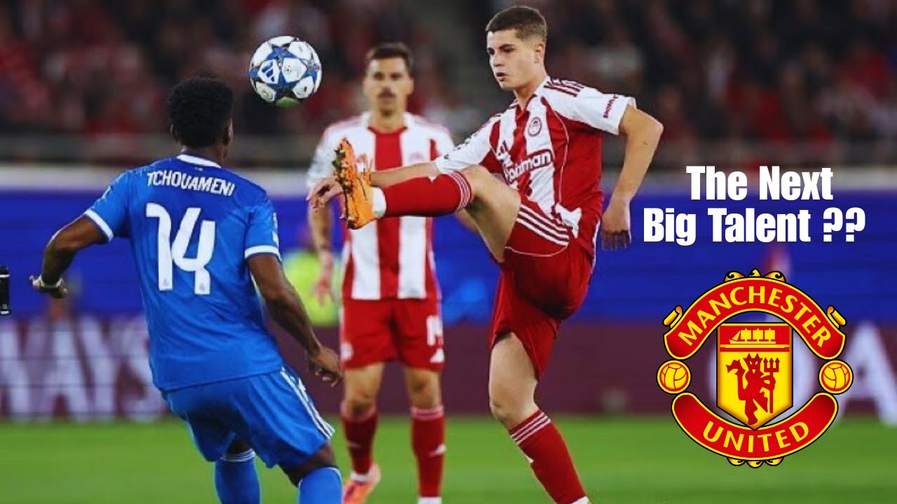 18 Years Old Christos Mouzakitis Dominates The Midfield VS Real Madrid - Is He Ready For Man United?