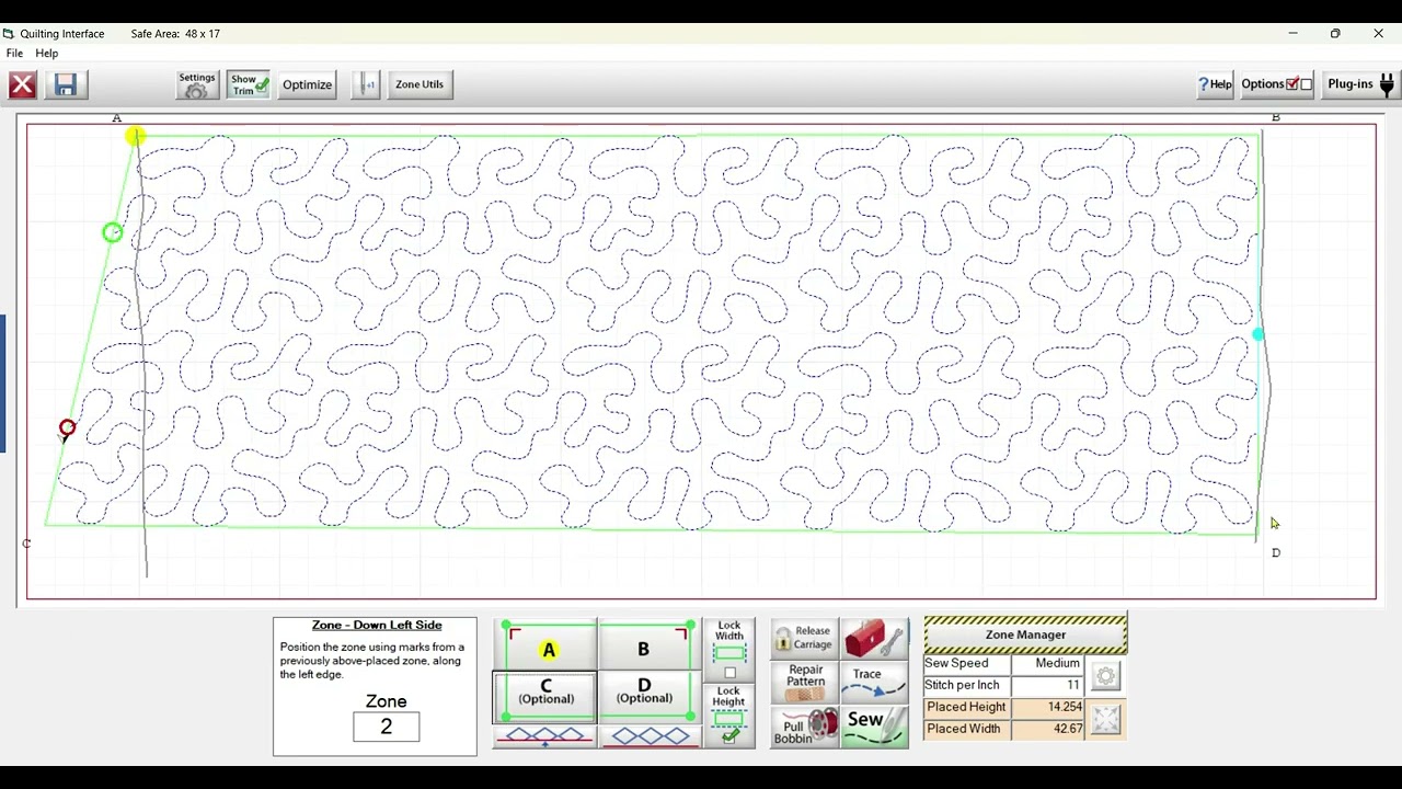 QCT6 - 4 Point Placement Between Raw Edges
