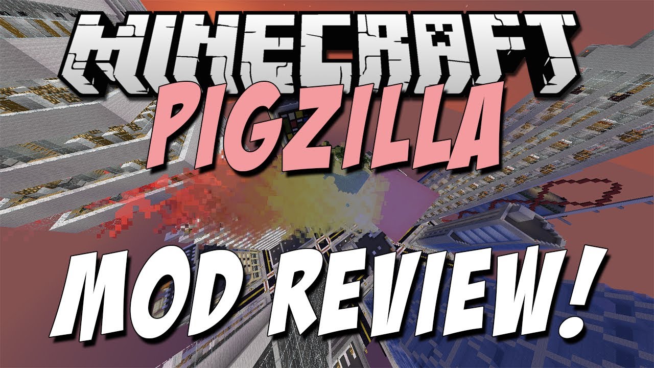 Minecraft Mod Review: Pigzilla Mod! (PIG METEORS)