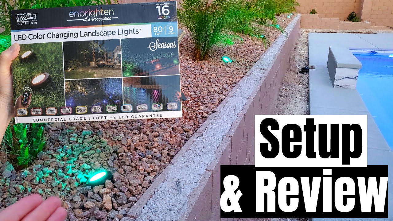REMOTE LED LANDSCAPE LIGHT KIT - ENBRIGHTEN 9 LED 80 FOOT LIGHT KIT
