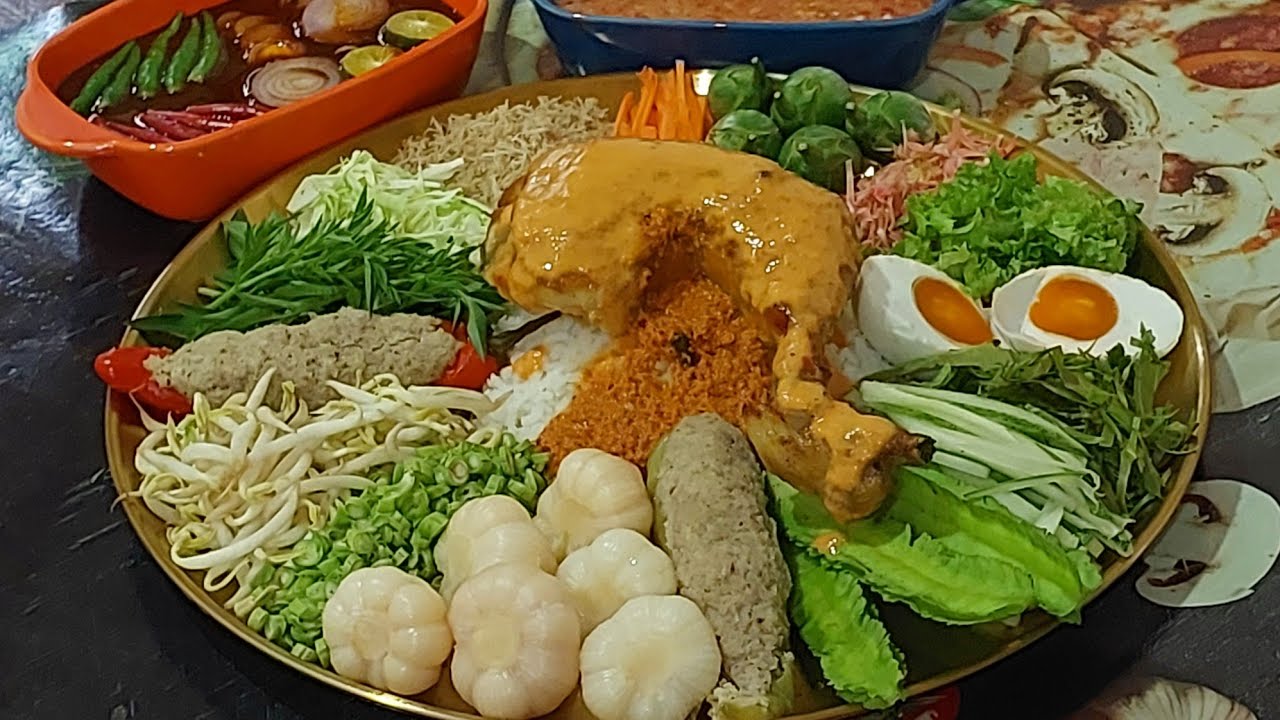 NASI KERABU ASLI KELANTAN MELAYU THAI..SET LENGKAP..SEDAP MOLEK..