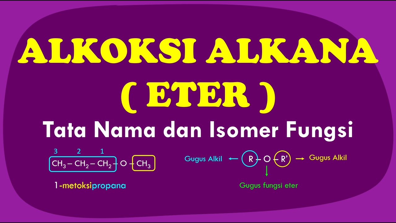 ALKOKSI ALKANA ( ETER ) : TATA NAMA DAN ISOMER FUNGSI