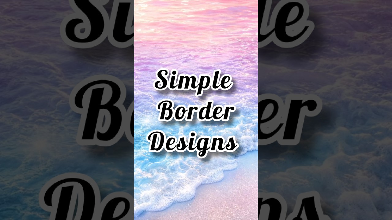 Drawing Border Design for Project Front Page✨Beautiful Drawing Ideas for Title Page Design #a4border