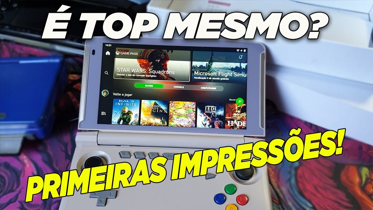 PRIMEIRAS IMPRESSÕES: Powkiddy x18s LineageOS - Portátil Android TOP Para Emulação + xCloud