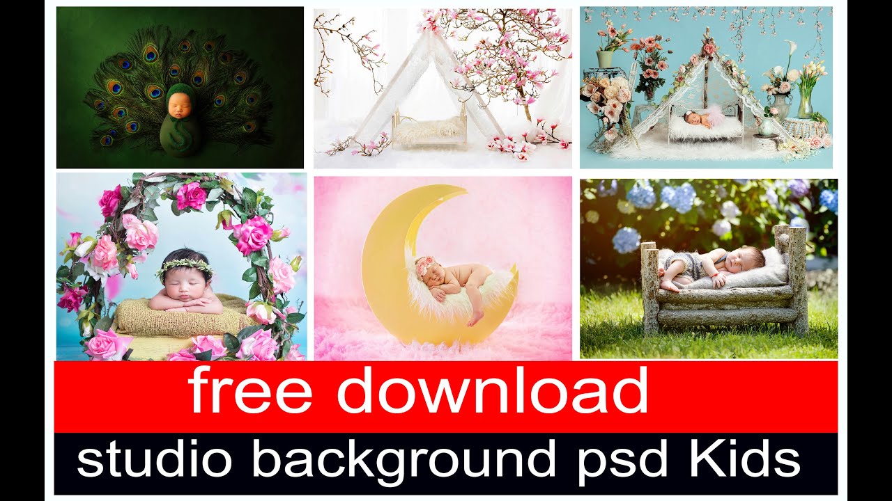 baby [ Kids ] studio background psd  free download