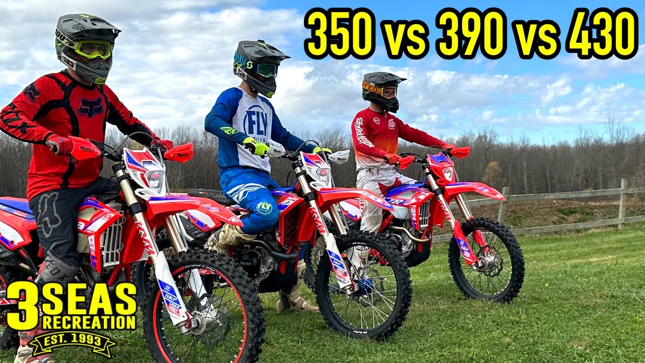 350 VS 390 VS 430 | Beta 4-Stroke Comparison with Lap Times - Which is Fastest?