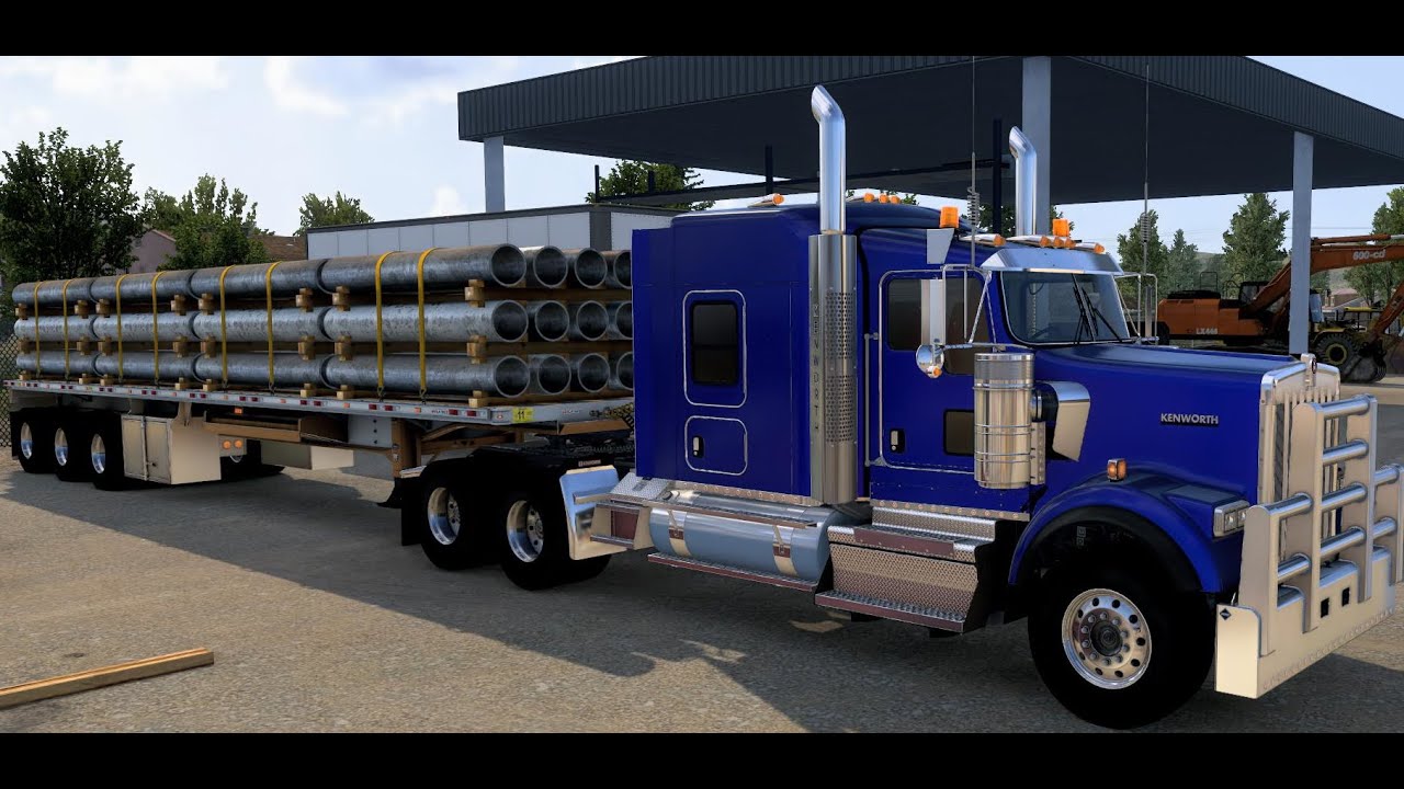 Load of Pipe from Rock Springs WY. to Ogden UT. in | American Truck Simulator - ATS