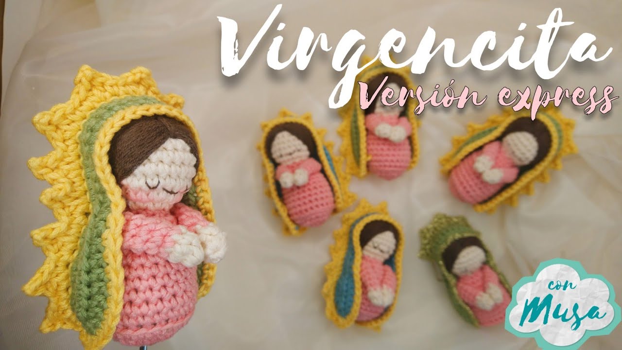 Cómo tejer Virgencita versión expertos (express) / amigurumi tejido a crochet virgen de Guadalupe