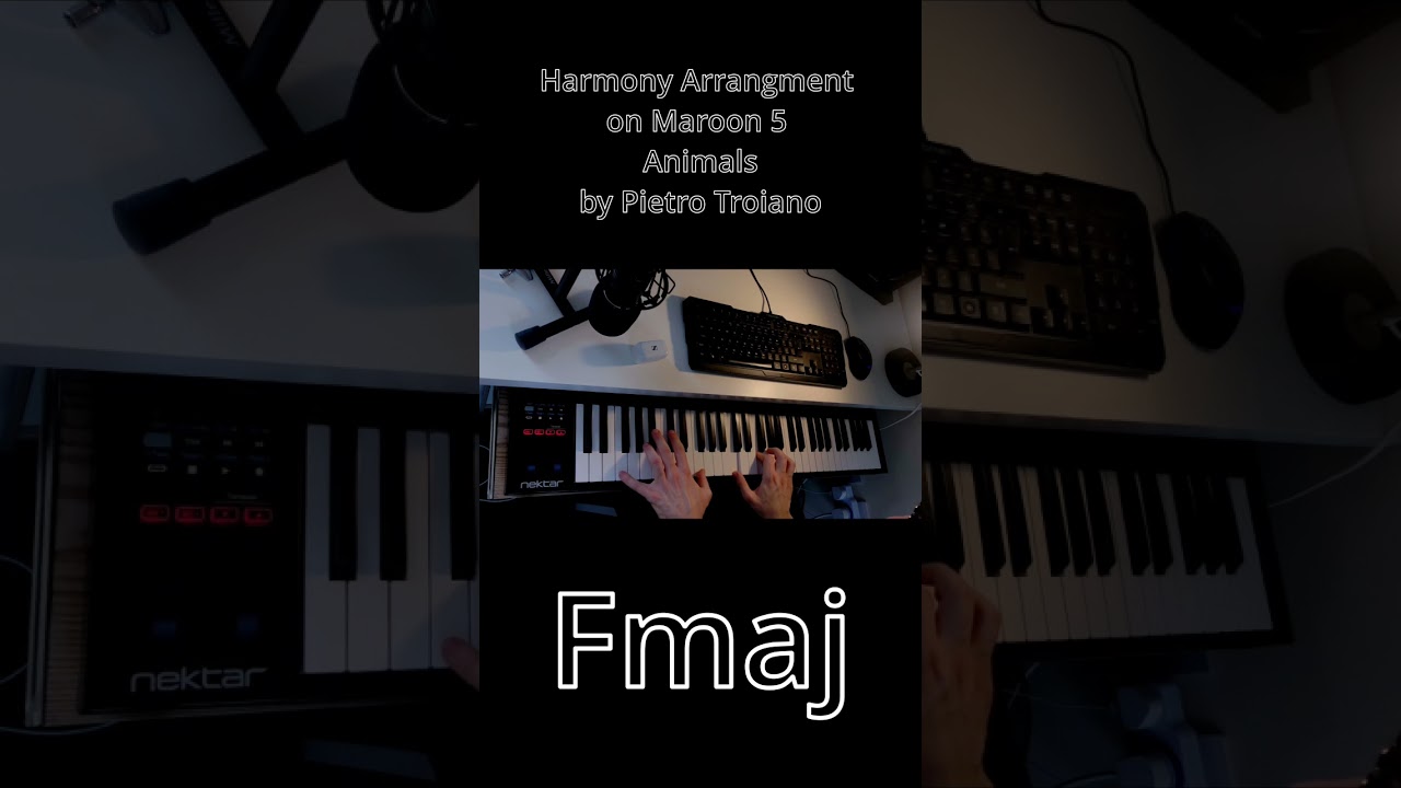 Quick and easy harmony arrangement on Animals By Maroon #arrangement #shorts