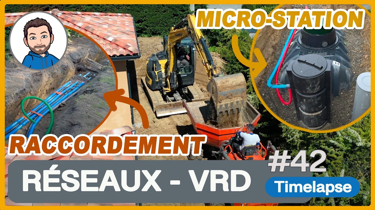 RACCORDEMENT aux RÉSEAUX et pose de la MICRO-STATION - VRD