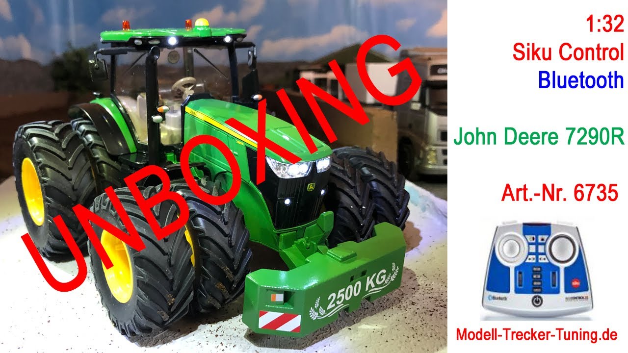 Unboxing 1/32 John Deere 7290 R 6735 New Bluetooth Siku Control