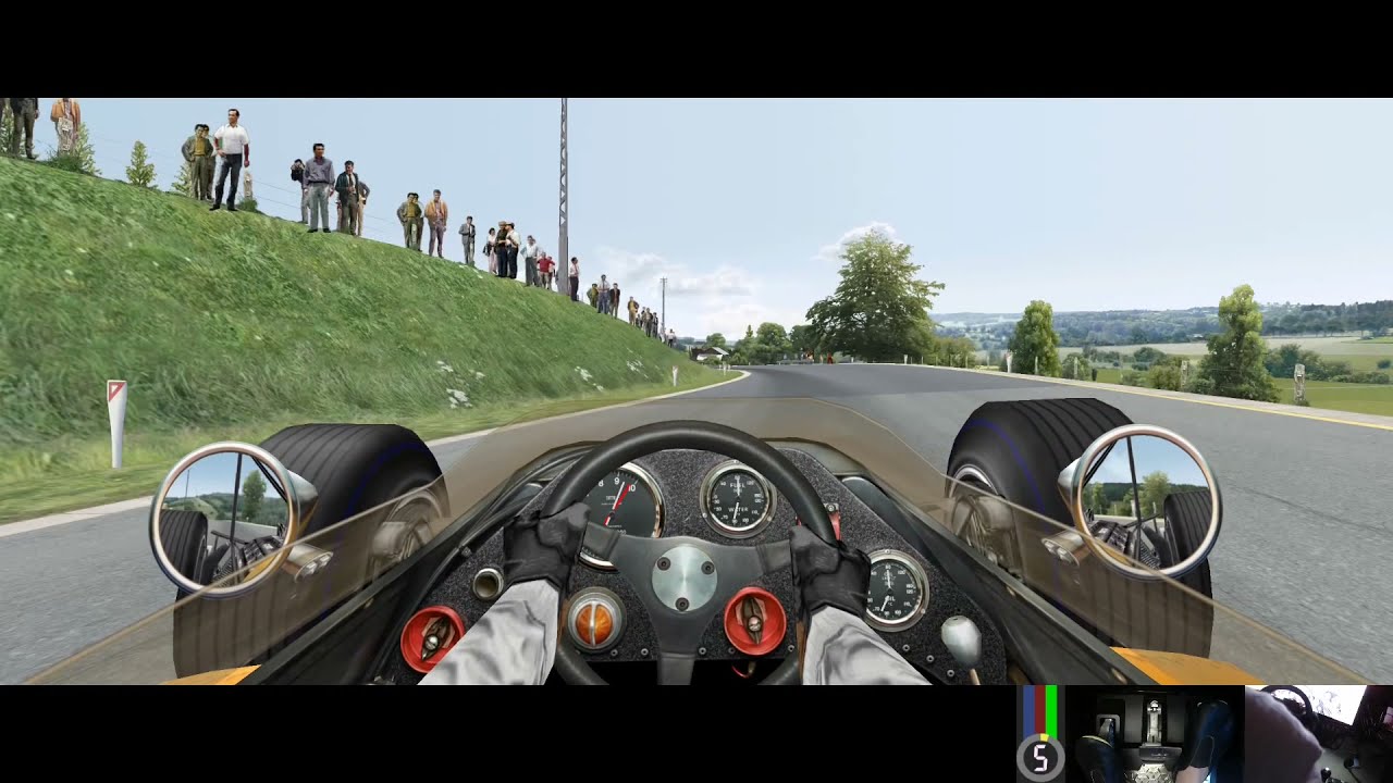 Grand Prix Legends 1969X Spa close call at Masta Kink, no lift.