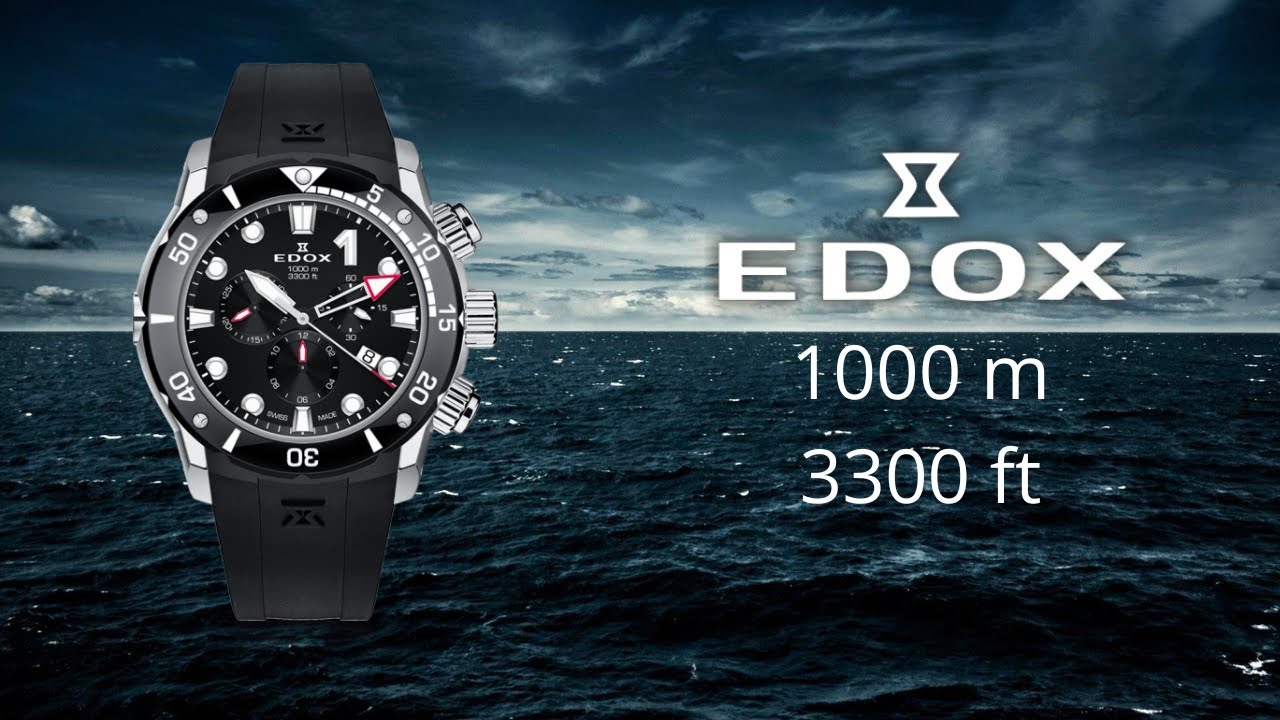 ВОДОЗАЩИТА 1000М!!! Титановые часы EDOX CO-1 Quartz Chronograph 10242 TIN NIN | Style-Time