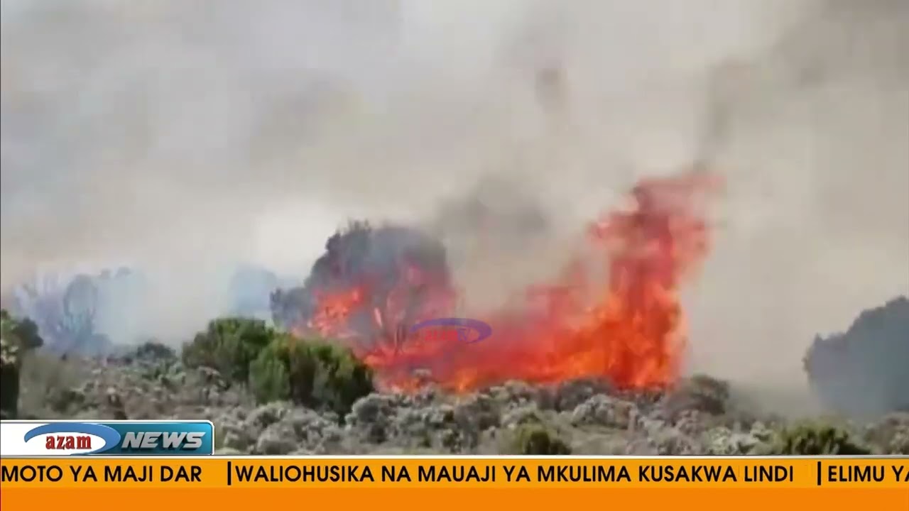 Moto waendelea kuwaka Mlima Kilimanjaro