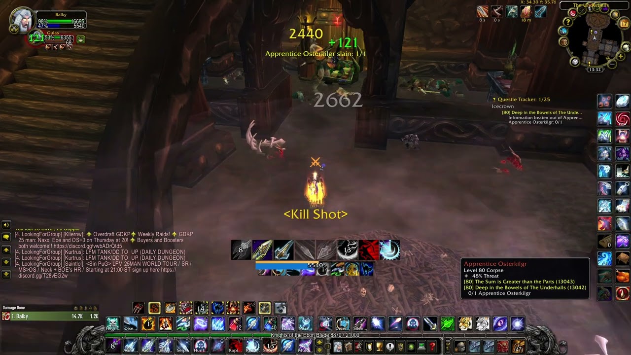 Deep in the Bowels of The Underhalls (WOW WOTLK quest)