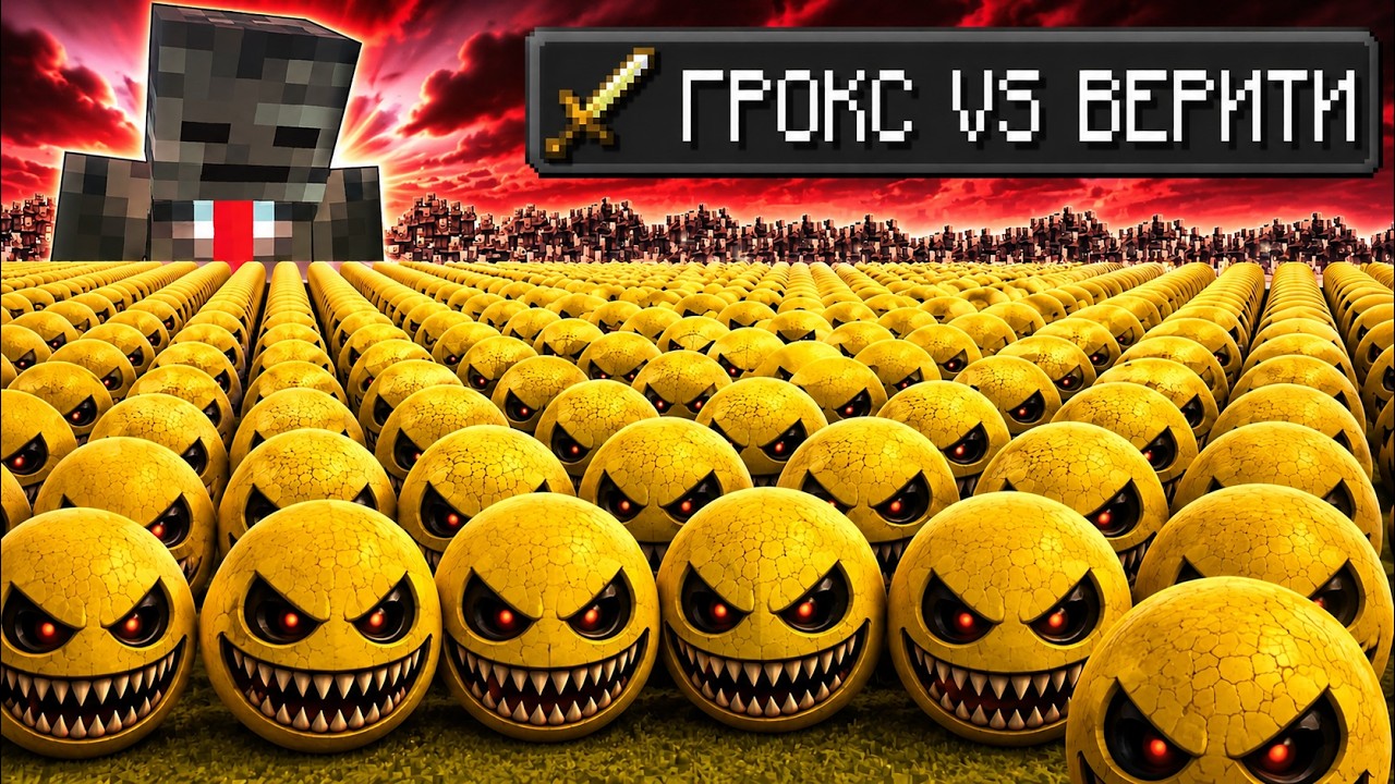 1 ГРОКС VS ВЕРИТИ #грокс #максик #верити #10000жителей