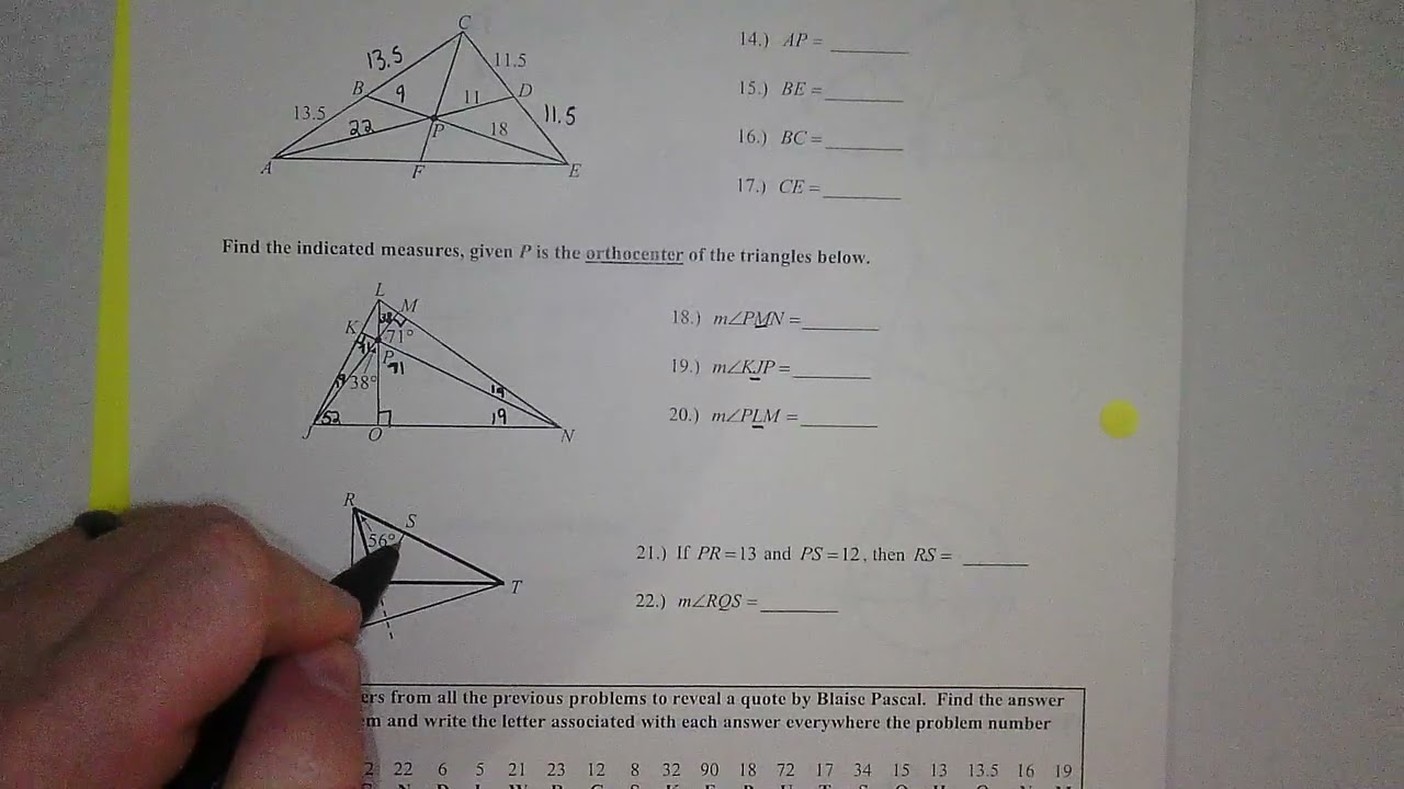 11/3/25 Geometry Chapter 5.5 Inequalities in a Triangle Notes
