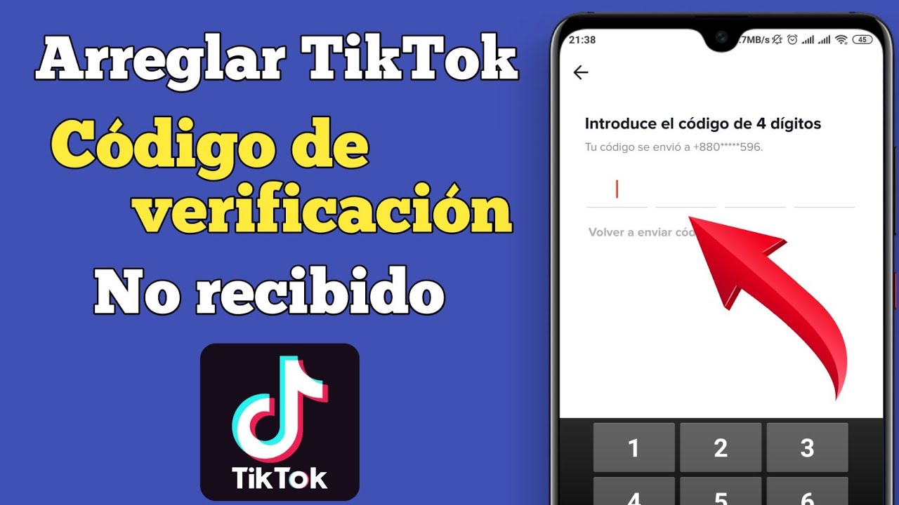 C&oacute;mo arreglar el c&oacute;digo de verificaci&oacute;n de tiktok | C&oacute;digo do Tik tok