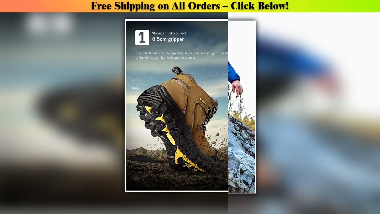 GOLDEN CAMEL Waterproof Hiking Shoes Outdoor High-top Tactical Military Boots Anti-Slip Male