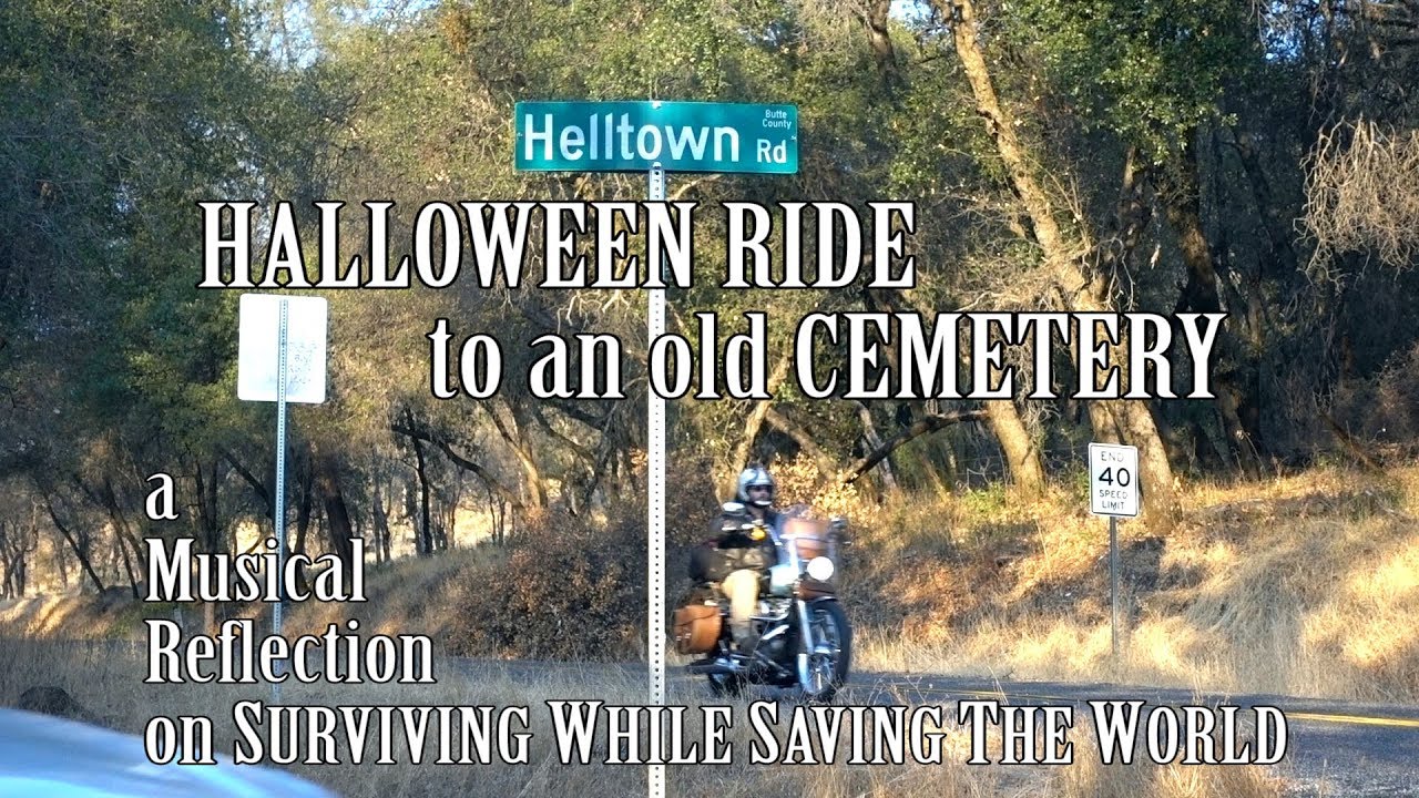 Halloween Ride on a Harley Sportster - Reflection on Surviving While Saving the World