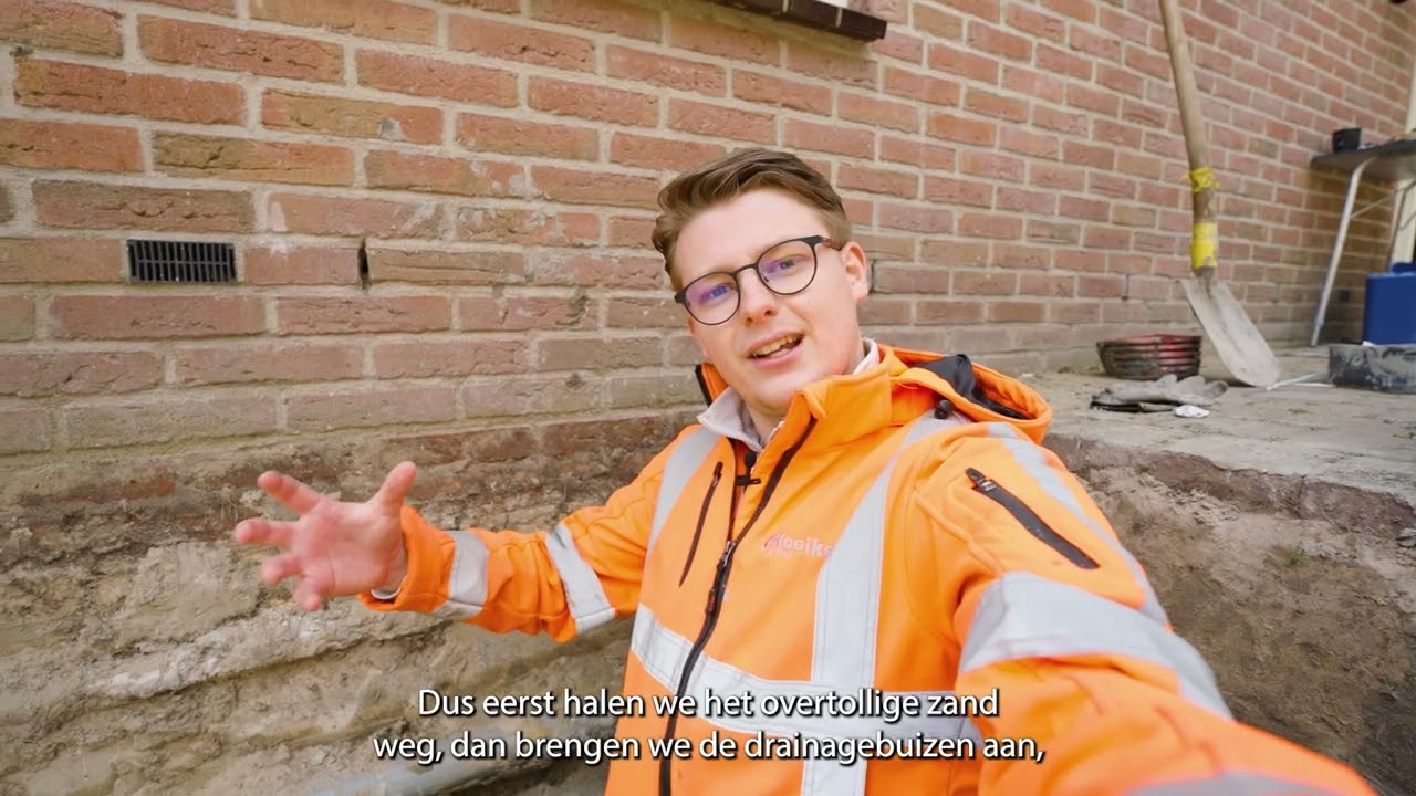 Kooiker Zuigtechniek | Drainage aanleggen in de kruipruimte bij wateroverlast
