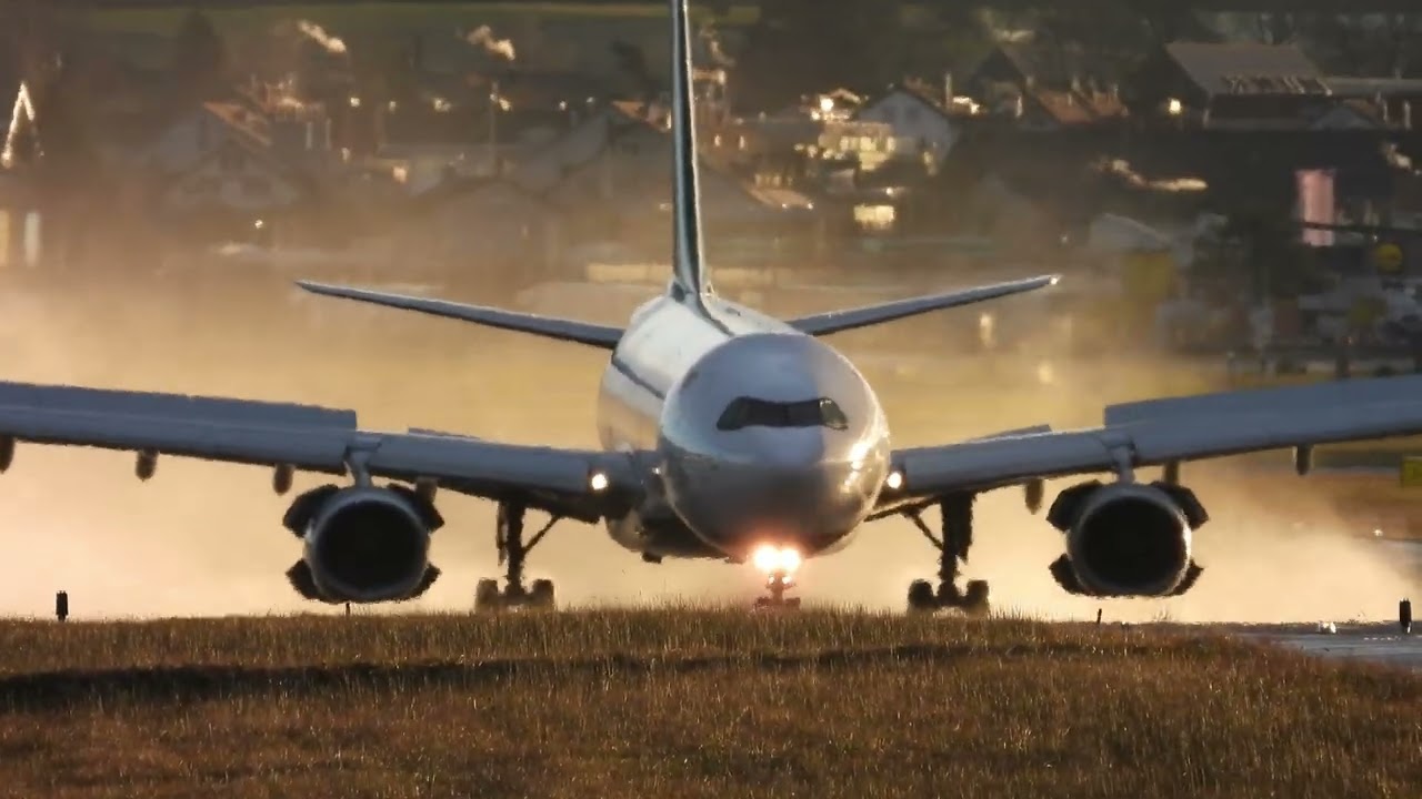 ULS Cargo Airbus A330-300 Epic WATERSPRAY Landing at Zurich Airport