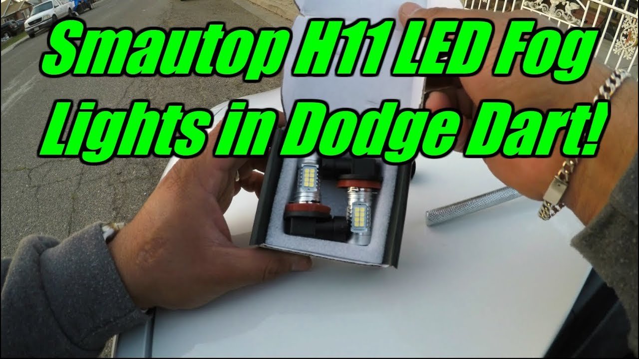 Smautop H11 LED Fog Light Install + Review - Dodge  Dart