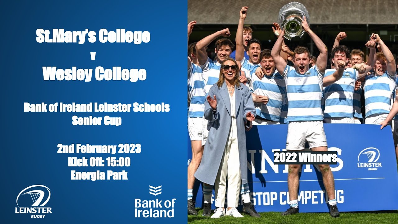 REPLAY: Bank of Ireland Leinster Schools Senior Cup 2.2.2023 Wesley College v St.Mary's College.