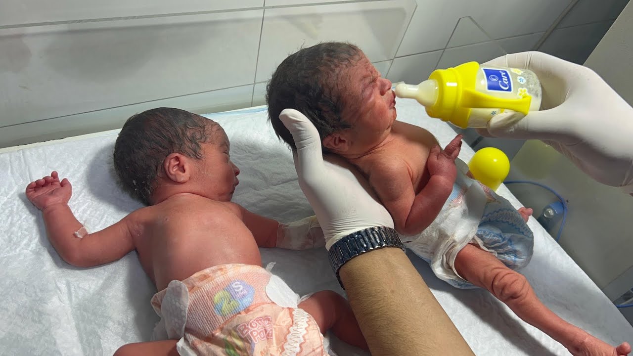 First Feeding of Twin Babies | So Cute & Emotional 🍼👶👶