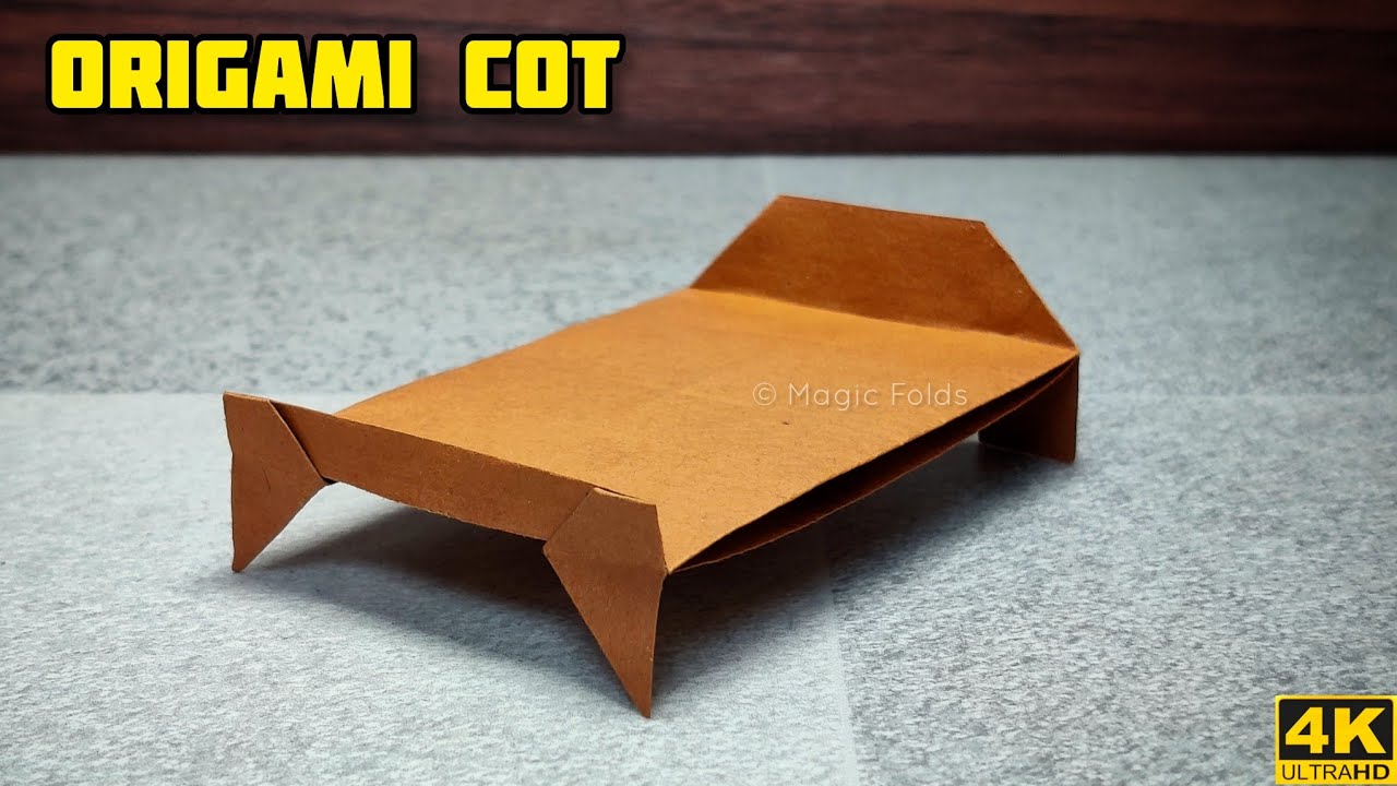 Origami Cot | Origami bed | Origami tutorial | Paper craft