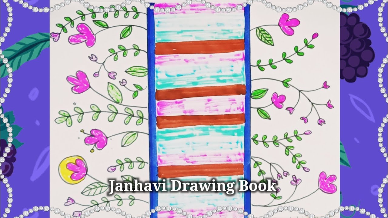 Beautiful Front Page Drawing for notebooks 📓 diary 📒 border design drawing 