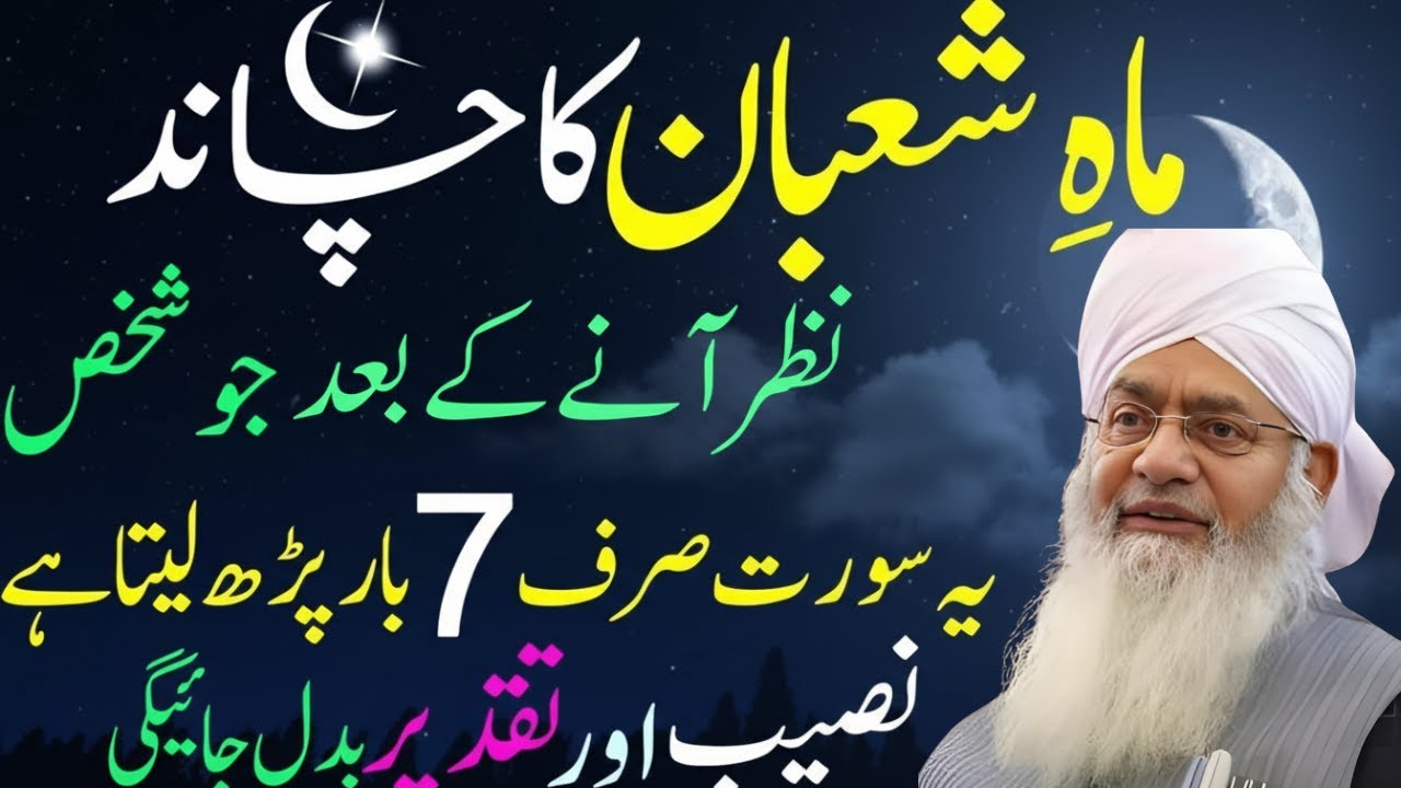 Maha Shaban Ka Chand Nazar Aate Hi Yeh Surat Parh Lein|Taqdeer Badal Dene Wala Amal|Peer Zulfiqar Na