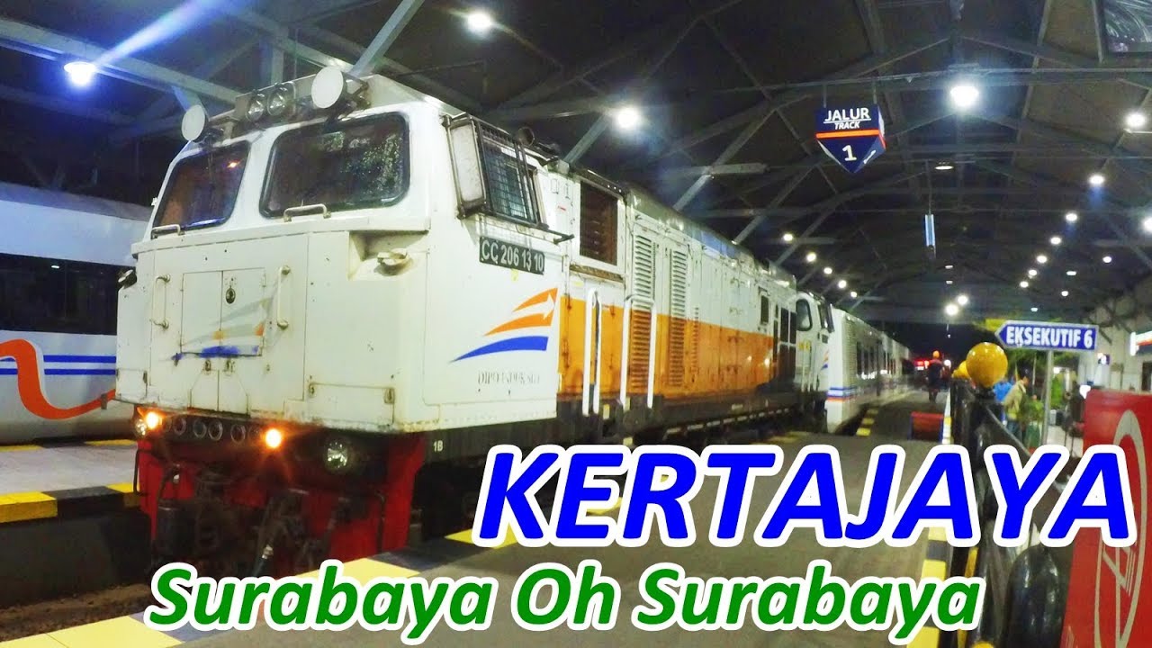 Lagu 'Surabaya Oh Surabaya' Sambut Kedatangan Kereta Kertajaya